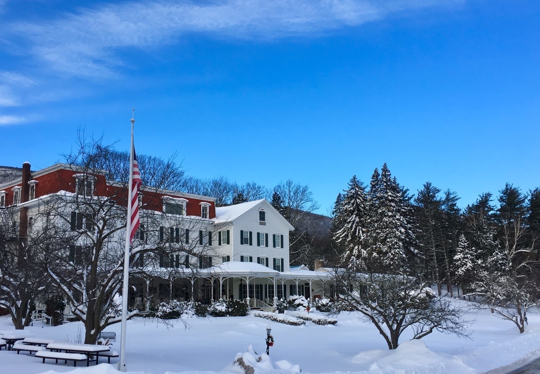 Winter Clove Inn after a Catskills winter storm